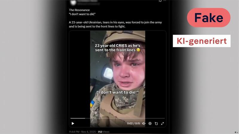 KI-generiertes Video verbreitet Falschinformationen