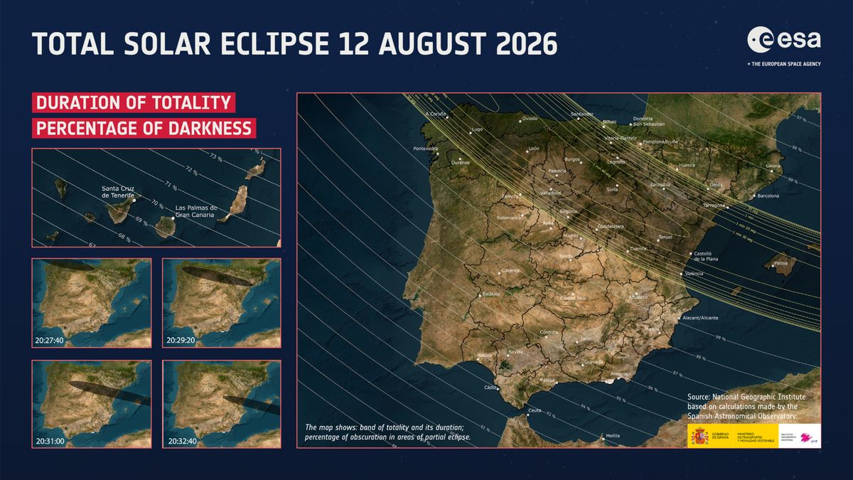 Totale Sonnenfinsternis in Spanien und partielle in Deutschland